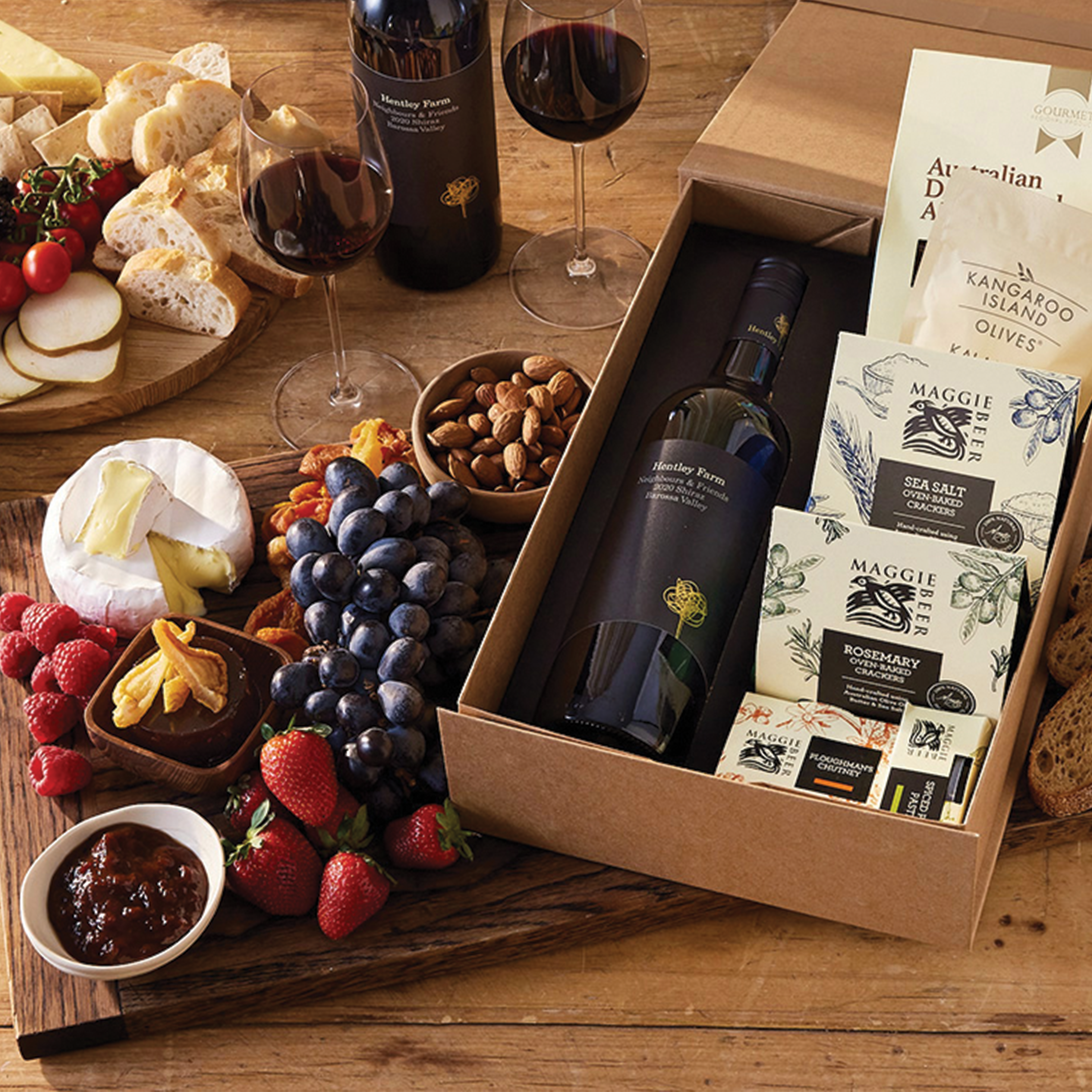 Gourmet Grazing Hamper With Barossa Shiraz ($99)